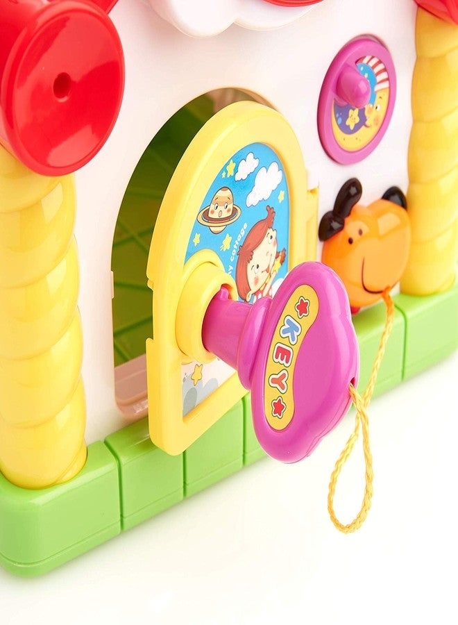 Shivaaro Early Educational Toys, Colorful Musical Baby House with Shape Sorters, Musical Piano Keys, Counting Math Beads, Blocks Activity Cube, Multi Game Play Cube Toys - Image 4